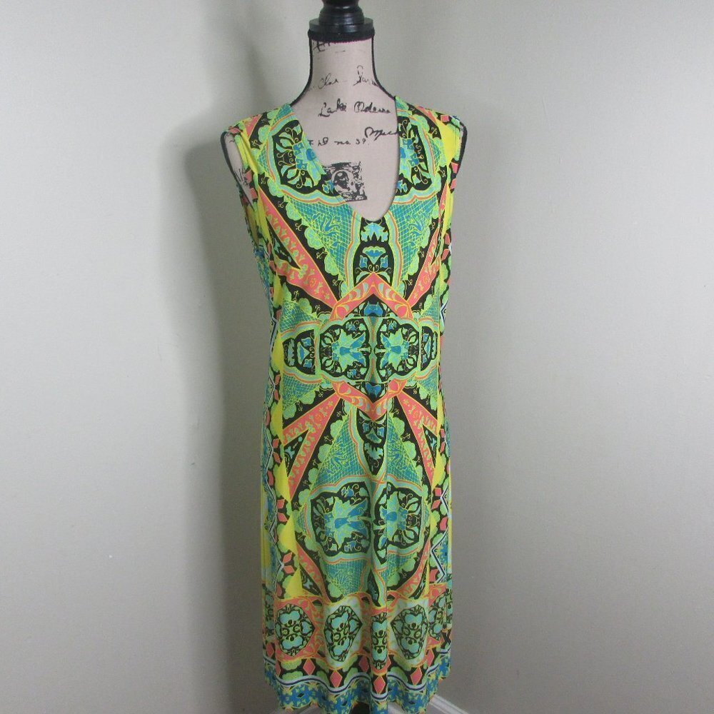 Madison Dress M Sleeveless Bright Print